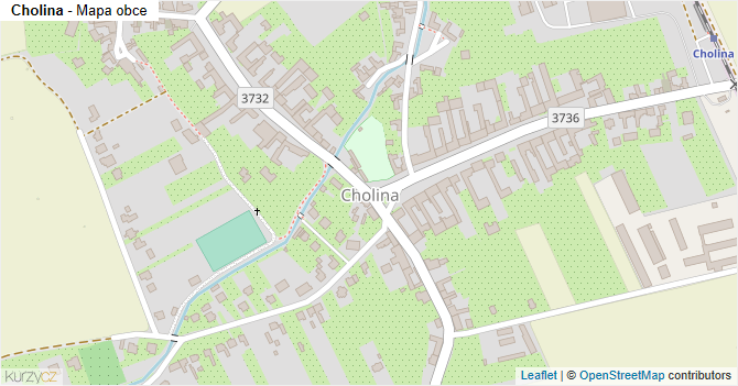 Cholina - mapa obce