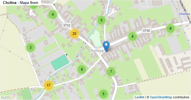 Cholina - mapa firem
