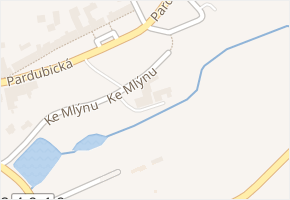 Ke Mlýnu v obci Choltice - mapa ulice