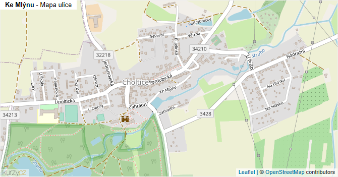 Ke Mlýnu - mapa ulice