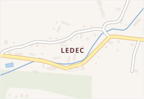 Ledec v obci Choltice - mapa části obce