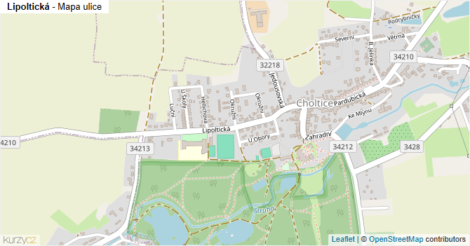 Lipoltická - mapa ulice