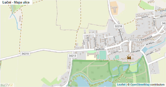Luční - mapa ulice