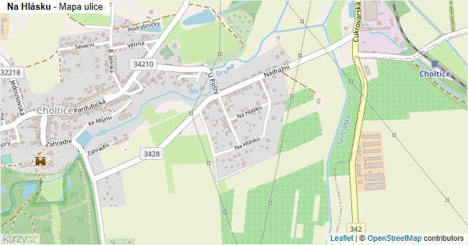 Na Hlásku - mapa ulice