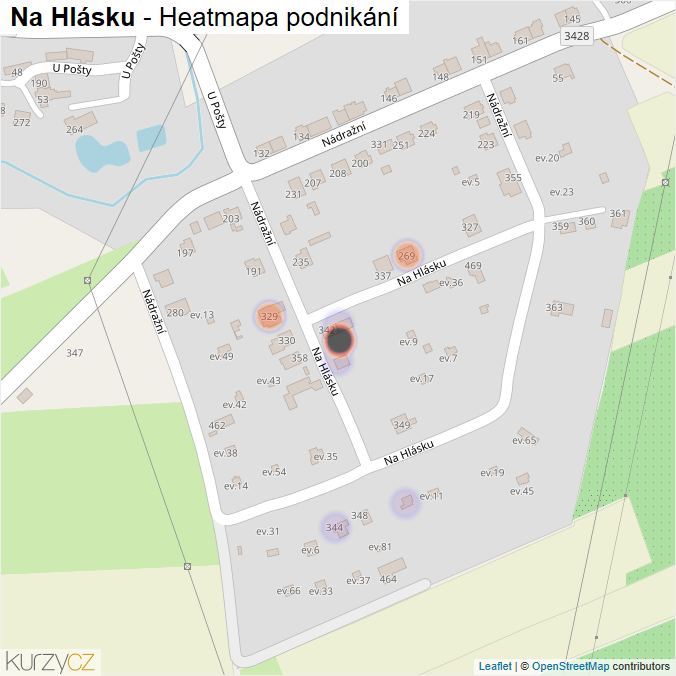 Mapa Na Hlásku - Firmy v ulici.