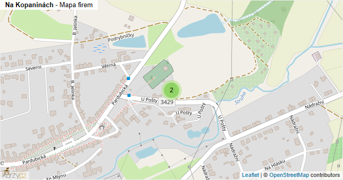 Na Kopaninách - mapa firem