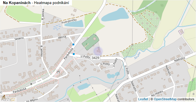 Na Kopaninách - mapa podnikání