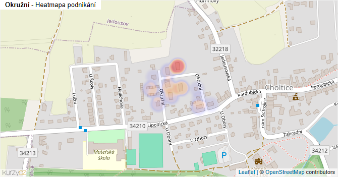 Okružní - mapa podnikání