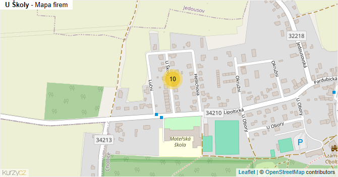 U Školy - mapa firem