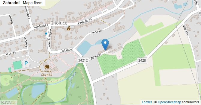 Zahradní - mapa firem