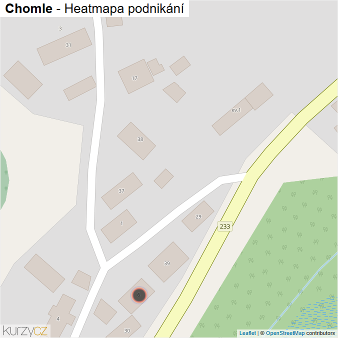 Mapa Chomle - Firmy v obci.
