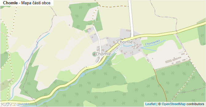 Chomle - mapa části obce