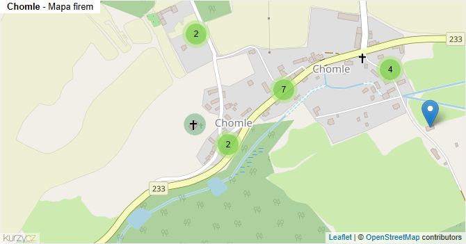 Chomle - mapa firem