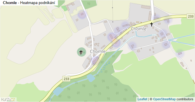 Chomle - mapa podnikání