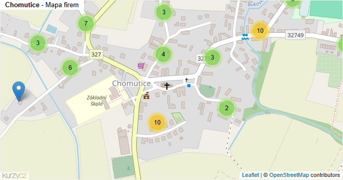 Chomutice - mapa firem