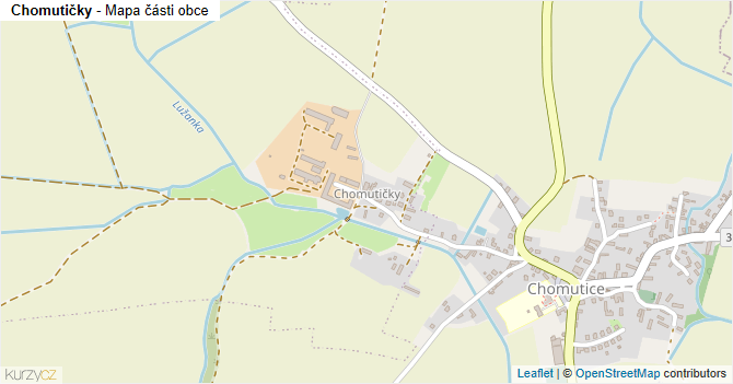 Chomutičky - mapa části obce