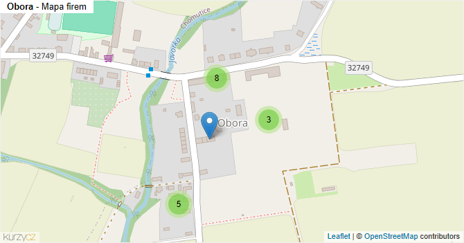 Obora - mapa firem