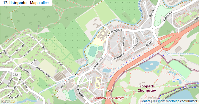 17. listopadu - mapa ulice