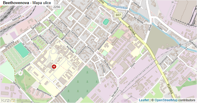 Beethovenova - mapa ulice