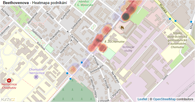 Beethovenova - mapa podnikání