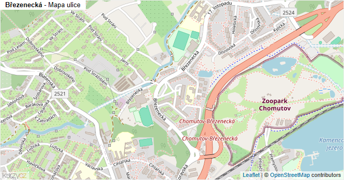 Březenecká - mapa ulice