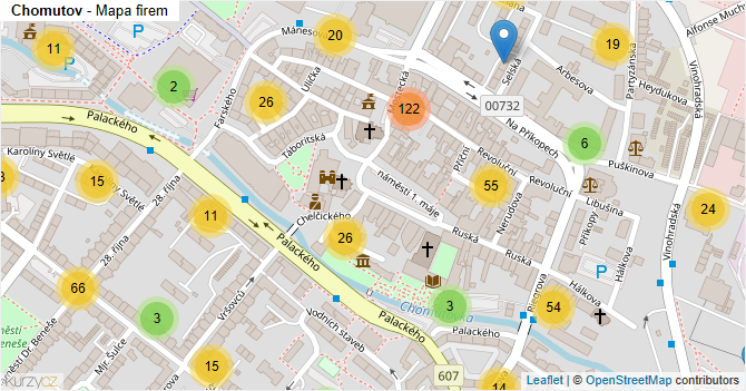 Chomutov - mapa firem