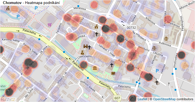 Chomutov - mapa podnikání