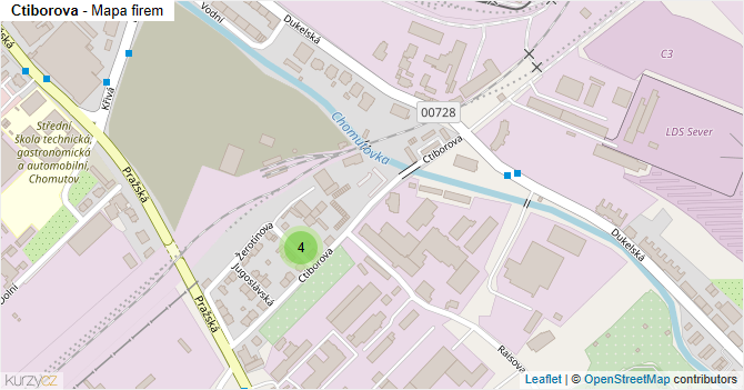 Ctiborova - mapa firem