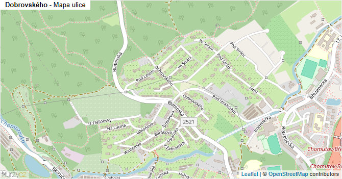 Dobrovského - mapa ulice