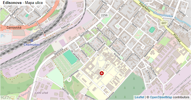 Edisonova - mapa ulice