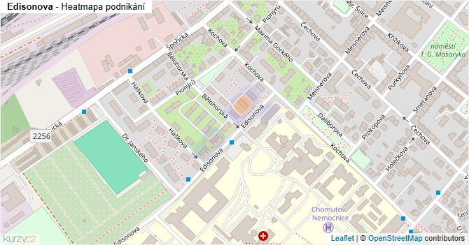 Edisonova - mapa podnikání