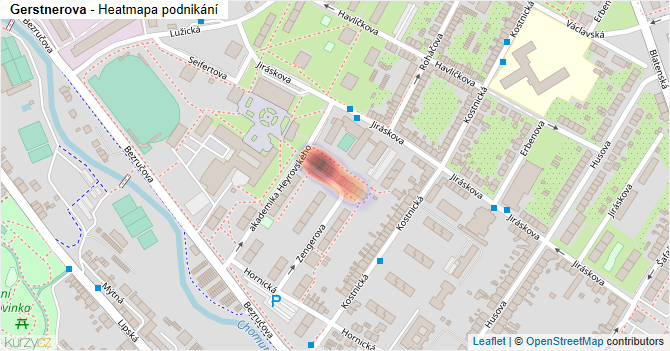 Gerstnerova - mapa podnikání
