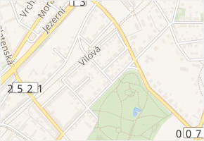 Gutenbergova v obci Chomutov - mapa ulice