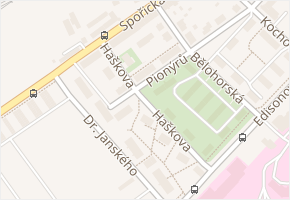 Haškova v obci Chomutov - mapa ulice