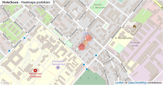 Holečkova - mapa podnikání