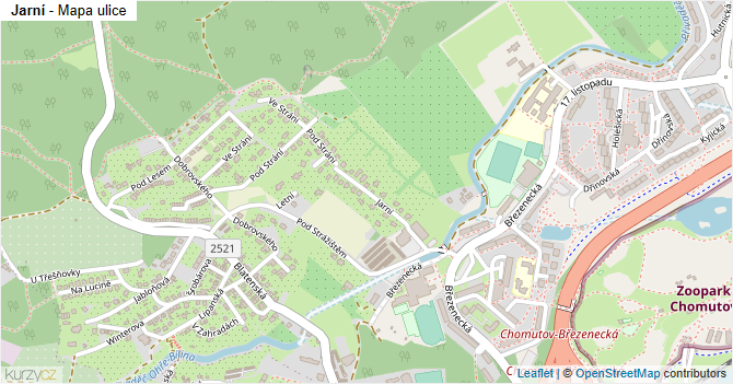 Jarní - mapa ulice