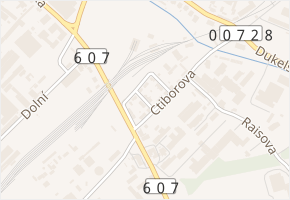 Jugoslávská v obci Chomutov - mapa ulice