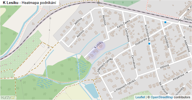 K Lesíku - mapa podnikání