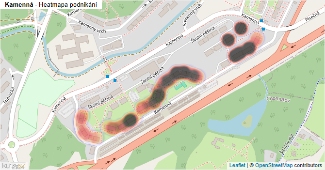 Kamenná - mapa podnikání