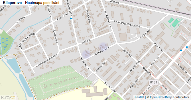Klicperova - mapa podnikání
