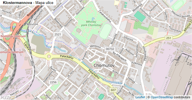 Klostermannova - mapa ulice