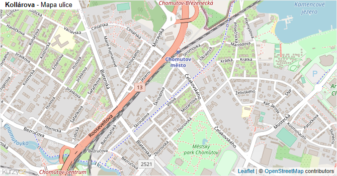 Kollárova - mapa ulice