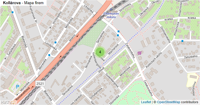 Kollárova - mapa firem