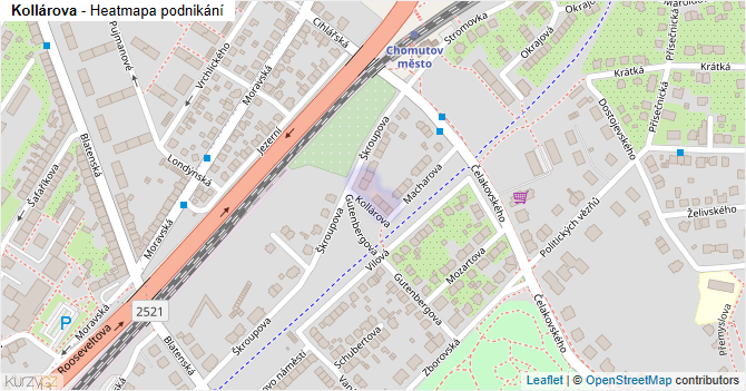 Kollárova - mapa podnikání