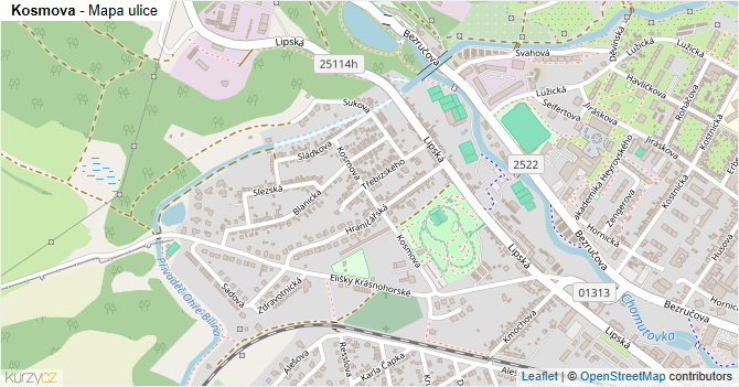 Kosmova - mapa ulice