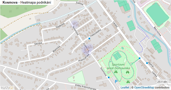 Kosmova - mapa podnikání