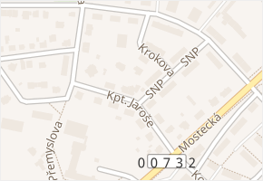 Kpt. Jaroše v obci Chomutov - mapa ulice