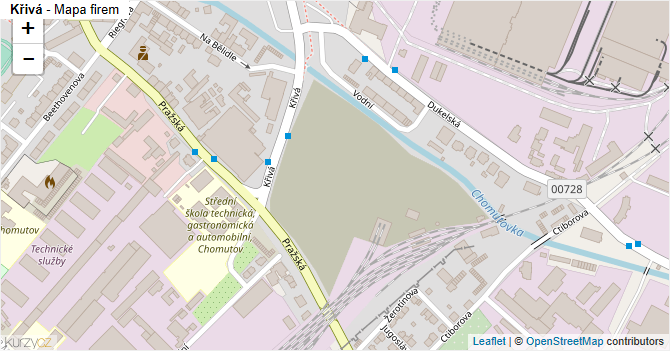 Křivá - mapa firem