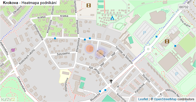 Krokova - mapa podnikání