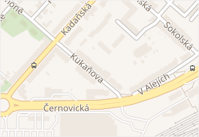 Kukaňova v obci Chomutov - mapa ulice